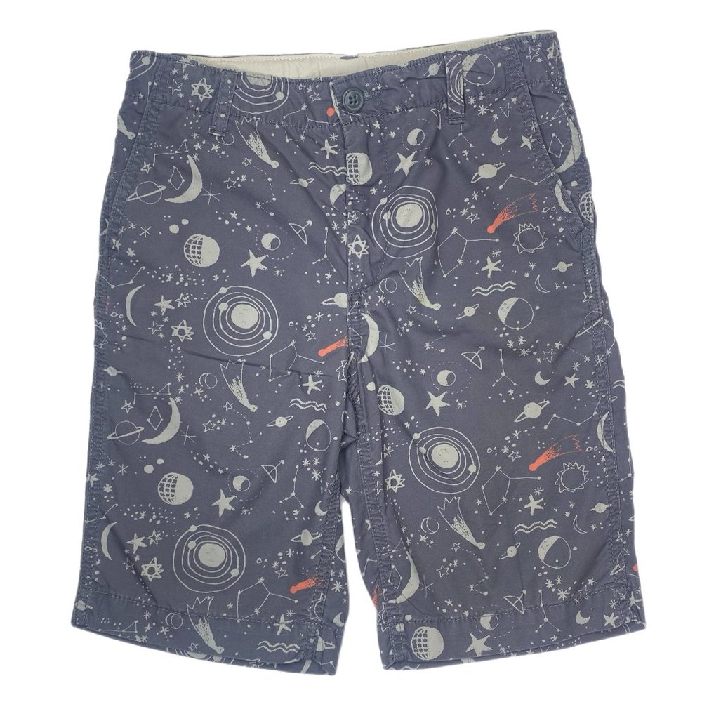 Gap Solar System Theme Boys Gray Shorts with Adjustable Waist